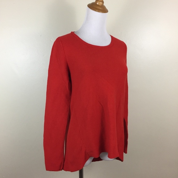 EILEEN FISHER 100% Organic Cotton Hi/Low Sweater - Picture 1 of 6